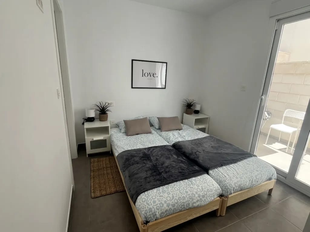 Primary bedroom, 3-bedroom apartment